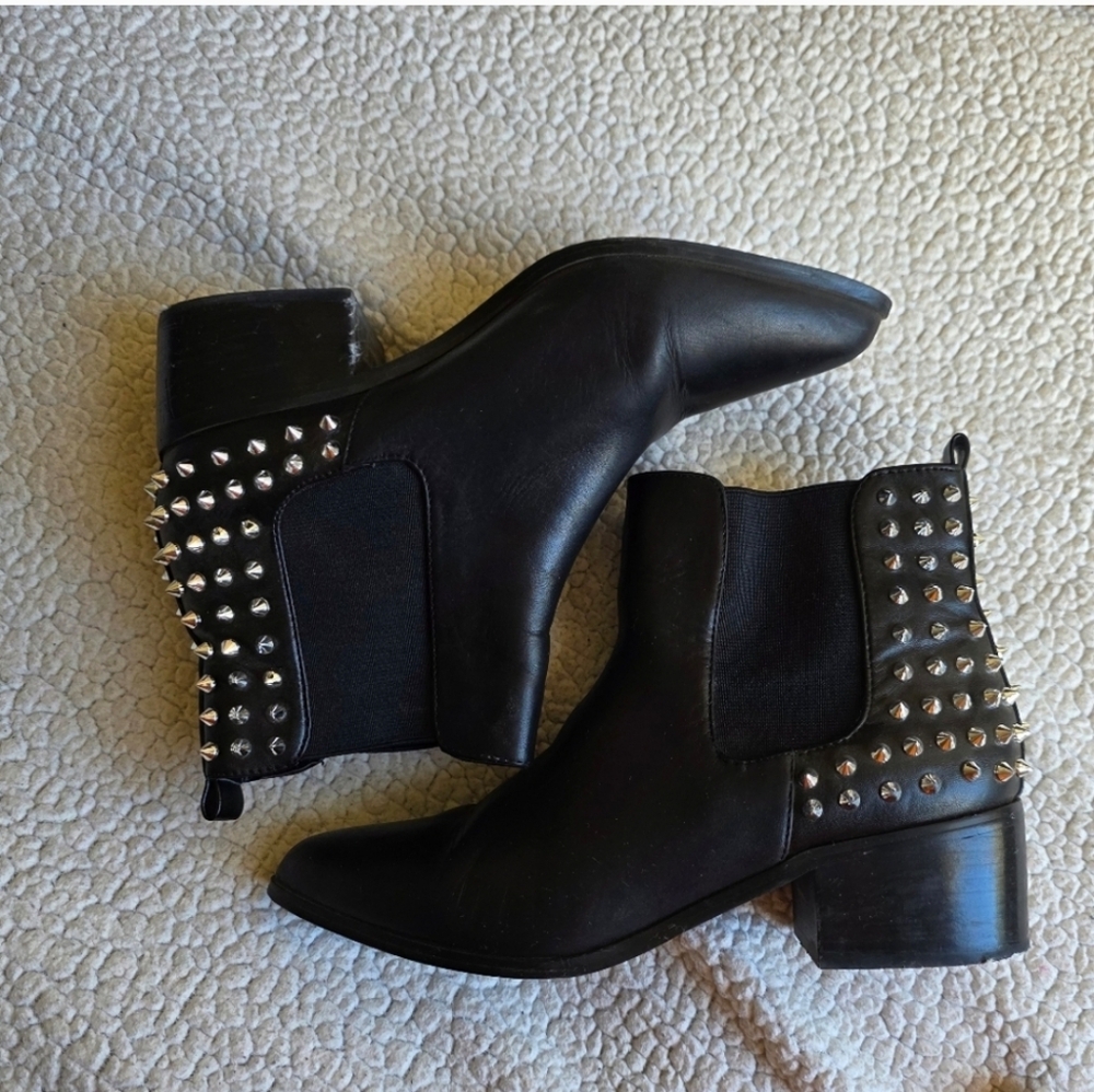 Steve Madden Studded Black Ankle Boots